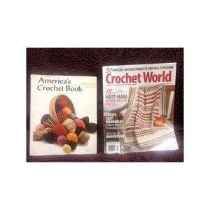 CROCHET WORLD MAGAZINE AUTUMN 2024 & American's Crochet Book 1972 Hardback Dust